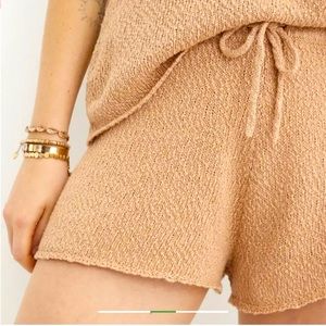 Aerie high waist pull on knit shorts medium